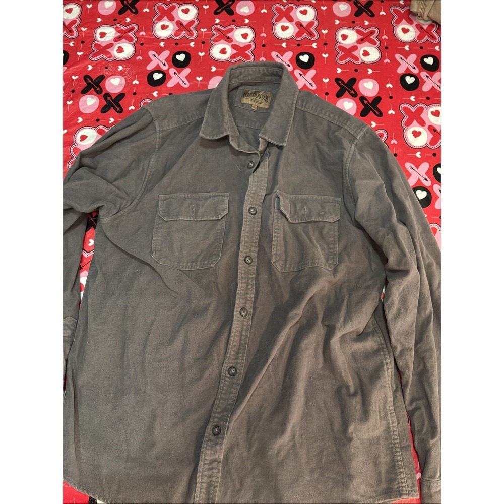 North River Shirt Men's Large button Down Iron‎ Shirt Gorpcore Workwear Vintage